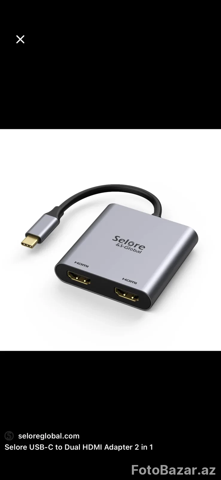 2-in-1 USB Type-C to HDMI 4K Adapter (USB-C → 2× HDMI Çevirici)
