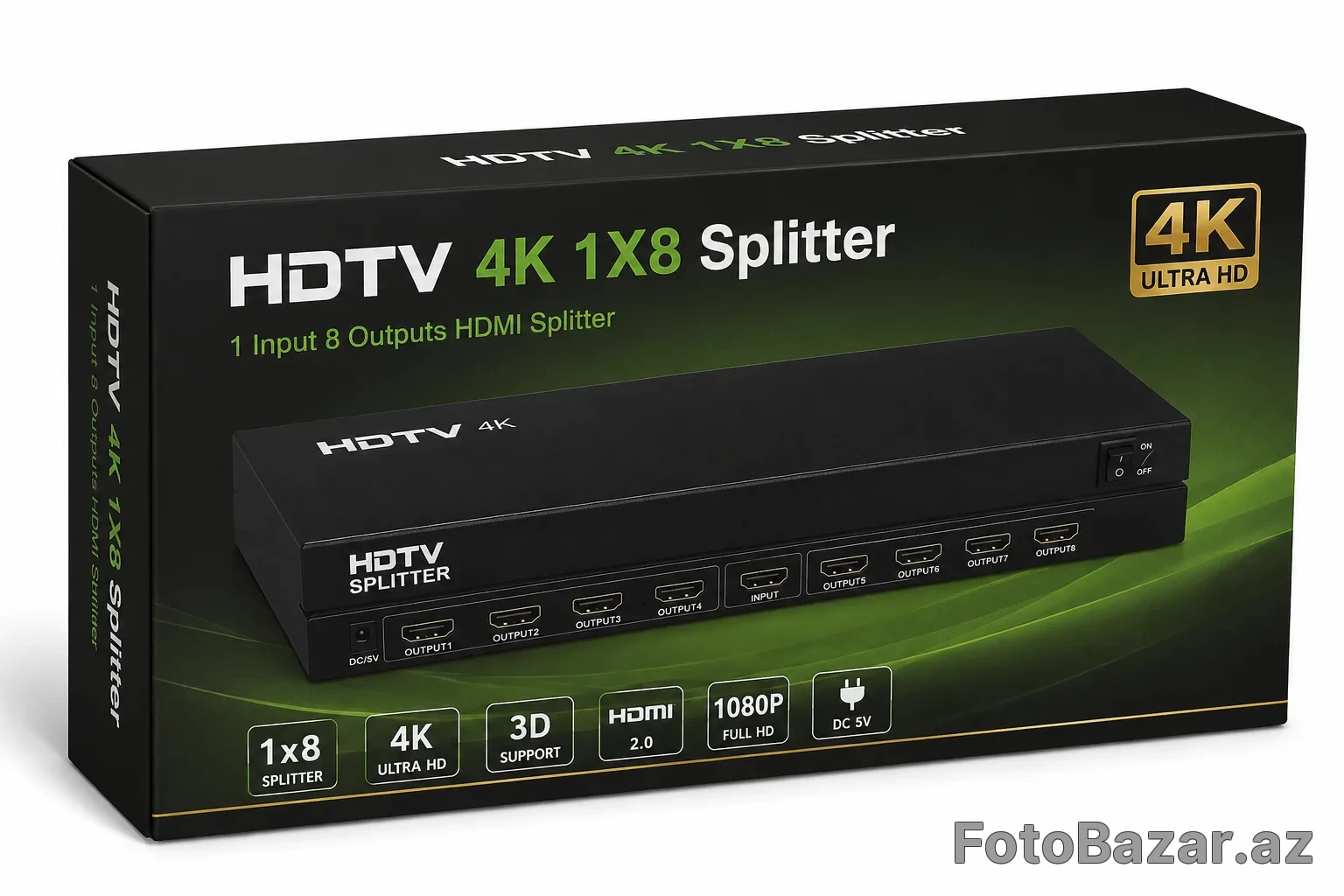HDTV 4K 1x8 HDMI Splitter – 8 Portlu HDMI Çoxaldıcı