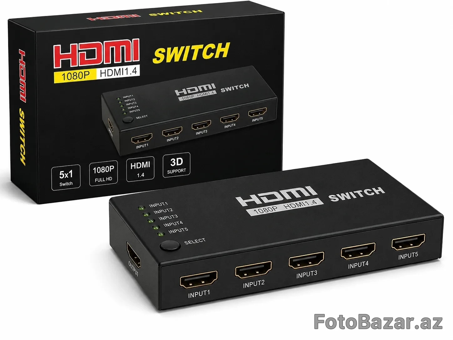 HDMI Switch 1080P HDMI 1.4 – Çox Girişli HDMI Keçirici — 1