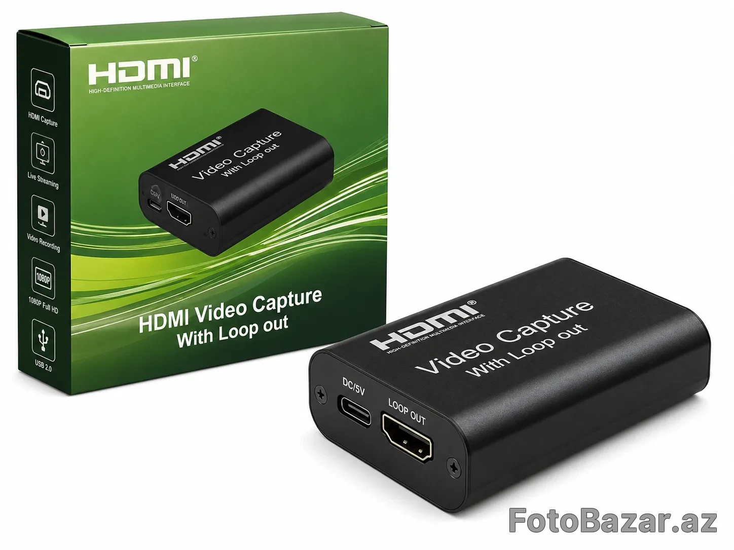 HDMI Video Capture with Loop Out – HDMI Video Tutucu (Capture Card)