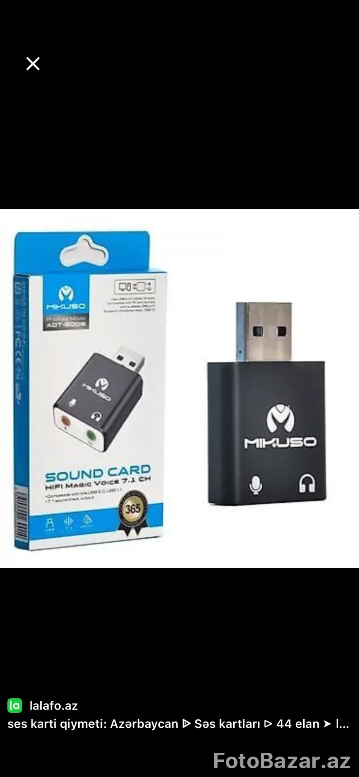 MIKUSO USB 7.1 Hi-Fi Magic Voice Xarici Sound Card — 1