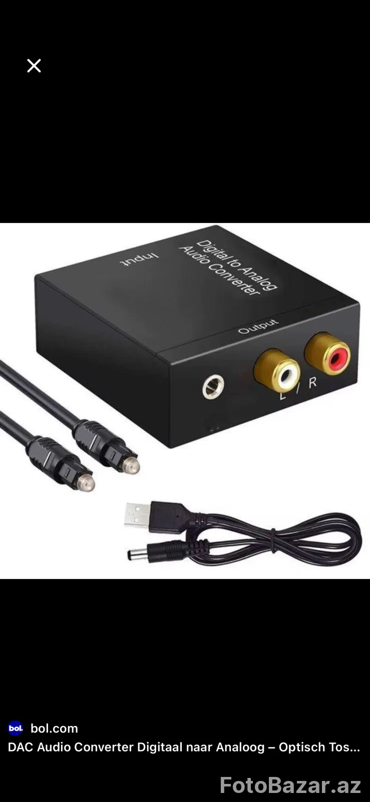 Digital to Analog Audio Converter (DAC) – Optical/Coaxial to RCA & 3.5mm Audio Adapter
