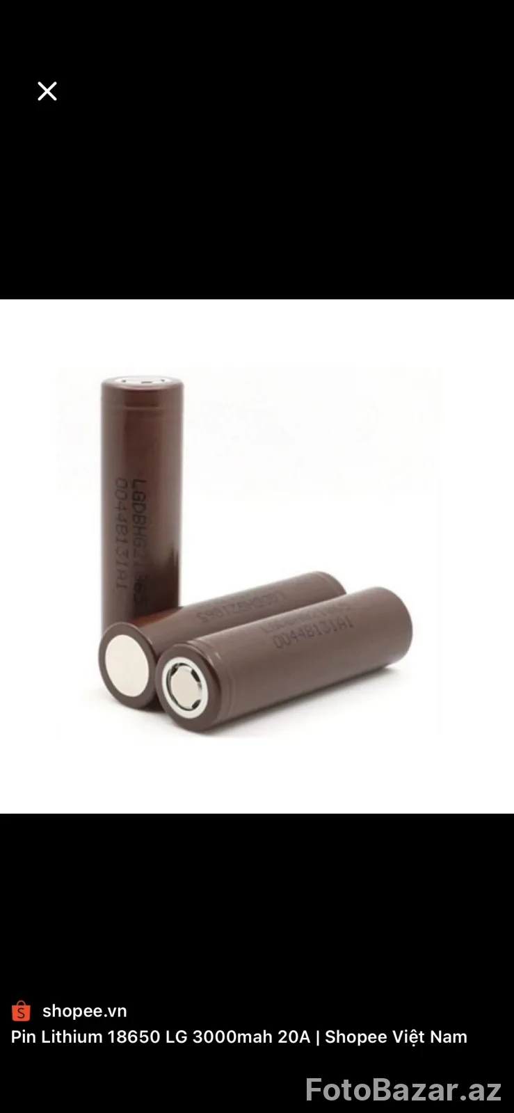 18650 Li-ion Təkrar Doldurulan Batareya (Rechargeable Lithium-ion Cell)
