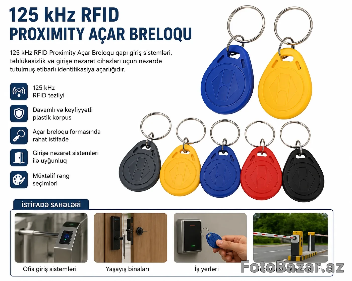 125 kHz RFID Proximity Açar Breloqu (RFID Access Key Tag)