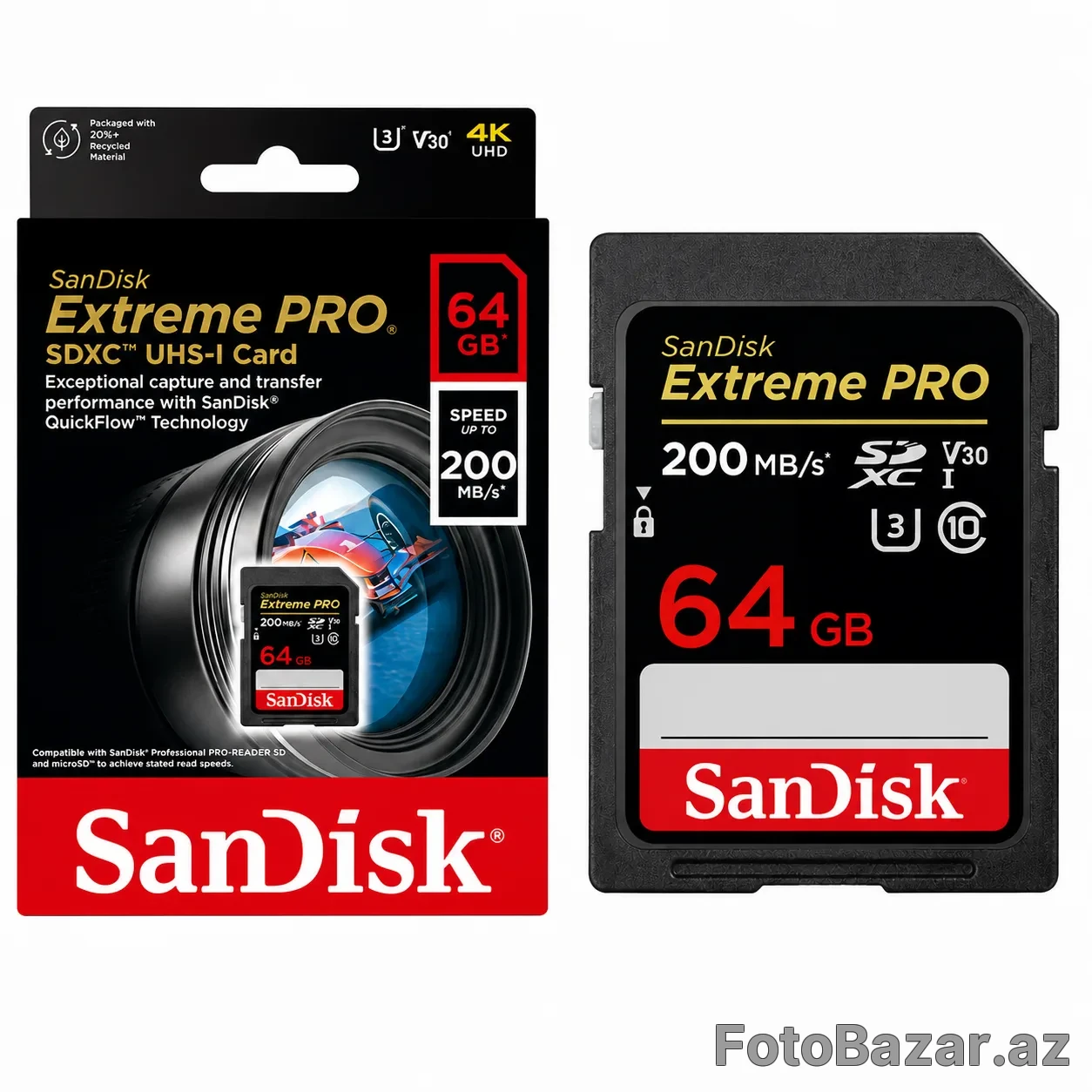 SanDisk Extreme PRO 64GB SDXC UHS-I Yaddaş Kartı – 200MB/s