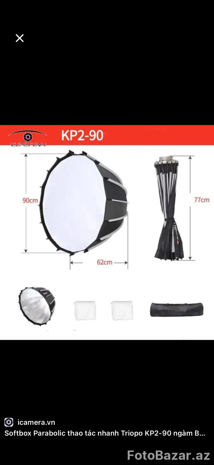 Triopo Softbox 90 sm – Bowens Mount