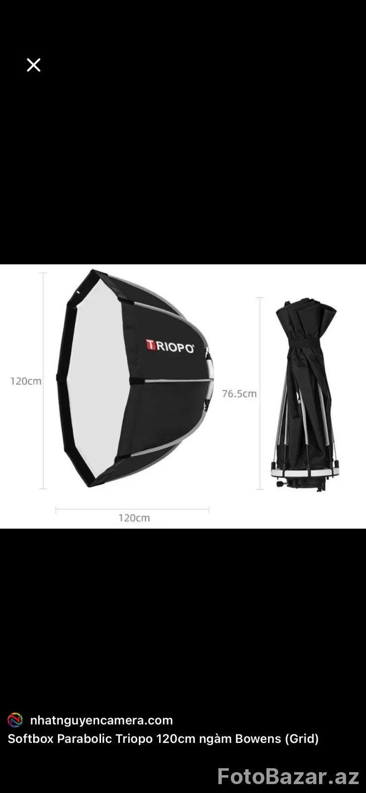 Triopo Softbox 120 sm – Bowens Mount