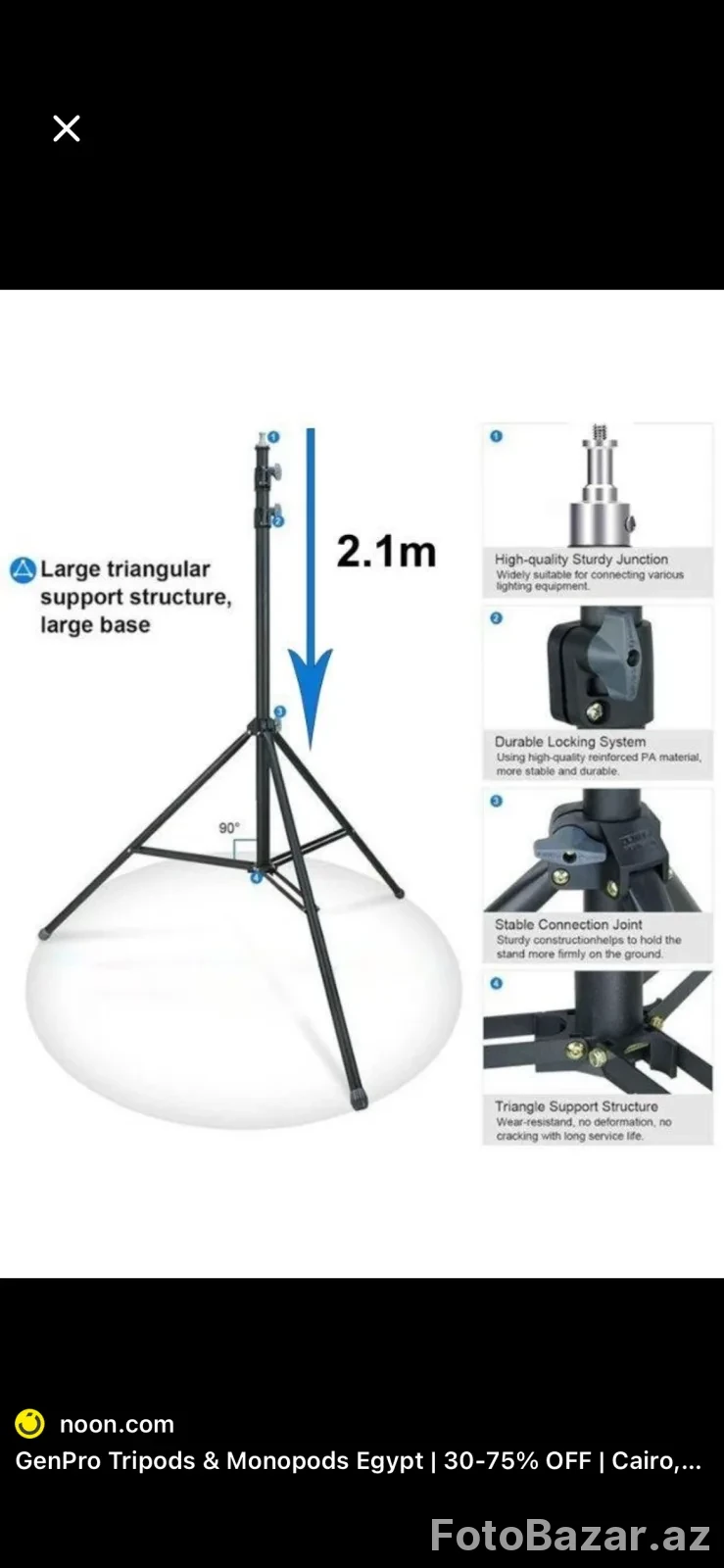 Foto və Video İşıqları üçün Tripod – 2.1 m